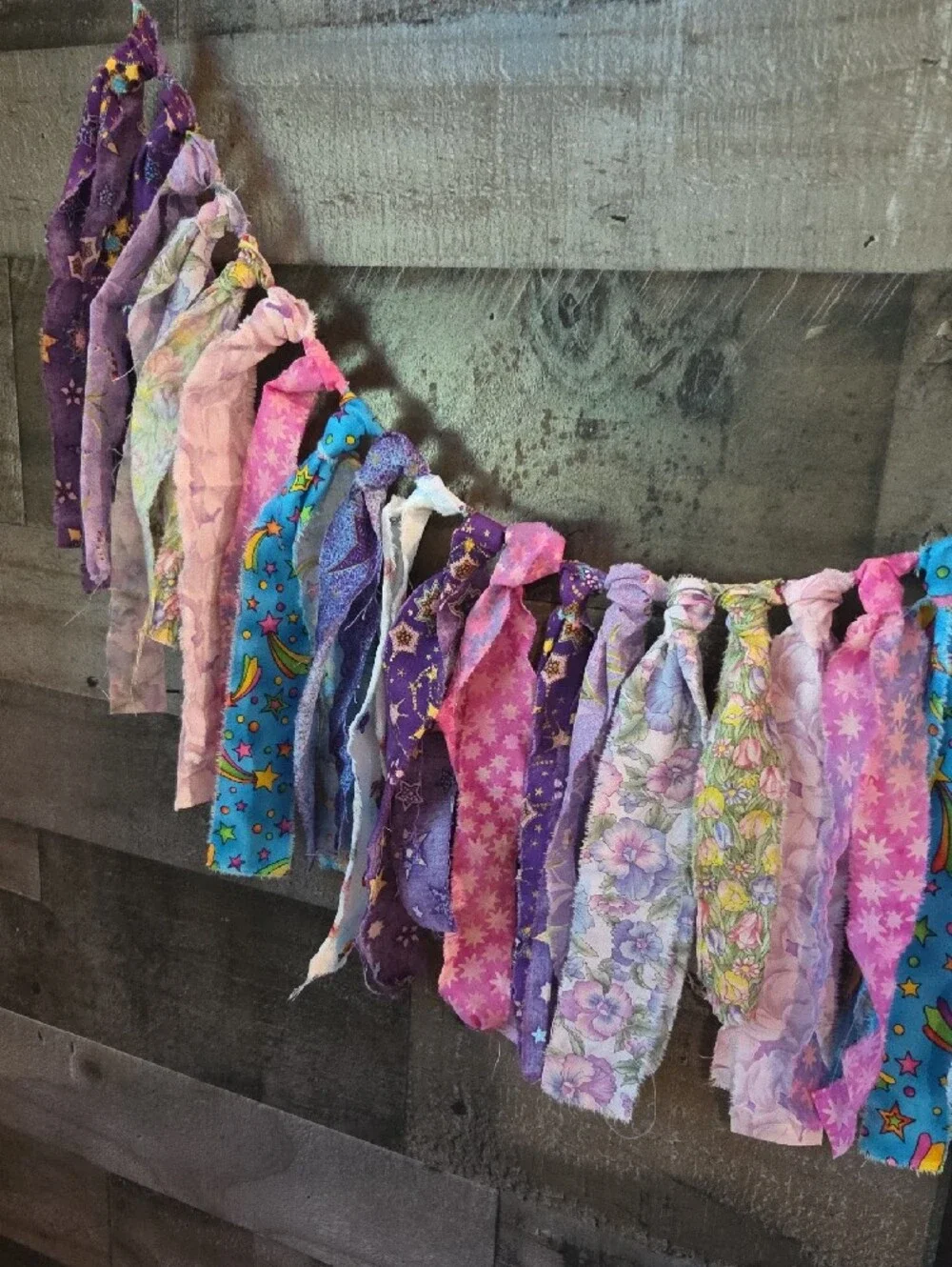 Handmade Multicolor Boho Chic Garland w/Matching Wall Hanging Approx. 56